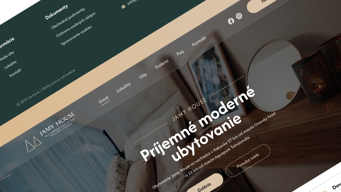 Web na mieru pre ubytovanie